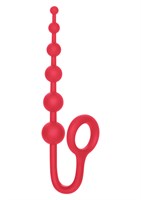 Красный анальный стимулятор COLT BUDDY BALLS - 18,5 см. - фото 72332