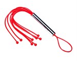 Красная резиновая плеть с 8 хлыстами - 35 см. - фото 1359597