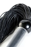 Черный мини-флоггер с резиновыми хвостами - 26 см. - фото 1334148