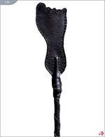 Витой короткий стек с кожаным наконечником в форме ступни - 70 см. - фото 1414064