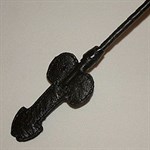 Длинный витой стек с наконечником в форме фаллоса - 85 см. - фото 1149284