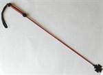 Короткий плетеный стек с наконечником-крестом и красной рукоятью - 70 см. - фото 138068