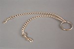 Металлическая цепь с центральным кольцом и карабинами по обе стороны - фото 1359534