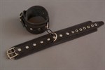 Чёрные узкие наручники без подкладки - фото 213240