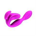 Перезаряжаемый вибромассажер с клиторальной стимуляцией - 21 см. 28454