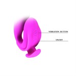 Перезаряжаемый вибромассажер с клиторальной стимуляцией - 21 см. 28454