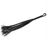 Чёрная плеть с лаковыми хвостиками - 79 см. - фото 138552