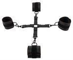 Черный набор крестовой фиксации Bondage Set - фото 1332185