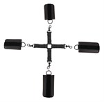 Черный набор крестовой фиксации Bondage Set - фото 1332186
