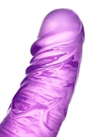 Фиолетовый двухсторонний фаллоимитатор с вибропулей - 35 см. - фото 1369765