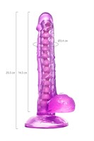 Фиолетовый реалистичный фаллоимитатор Celiam - 20,5 см. - фото 1369808