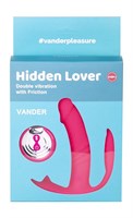 Розовый вибратор Hidden Lover с анальным и клиторальным стимулятором - фото 1410729