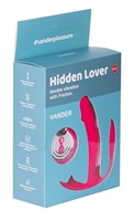 Розовый вибратор Hidden Lover с анальным и клиторальным стимулятором - фото 1410730