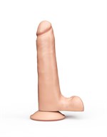 Телесный фаллоимитатор на подошве-присоске - 18 см. 200694