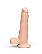 Телесный фаллоимитатор на подошве-присоске - 18 см. 200694