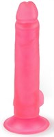 Розовый фаллоимитатор-реалистик на присоске - 16,5 см. - фото 1349854