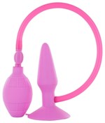 Розовая анальная пробка с расширением Inflatable Butt Plug Small - 10 см. - фото 1424733