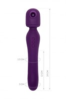 Фиолетовый универсальный стимулятор Kisom - 24 см. - фото 1339648