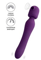 Фиолетовый универсальный стимулятор Kisom - 24 см. - фото 1339638