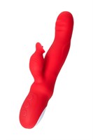 Красный вибратор Redli с двигающейся головкой - 21 см. - фото 1339673