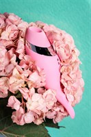 Розовый многофункциональный стимулятор Dahlia - 14 см. - фото 1339695