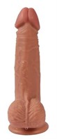 Телесный реалистичный фаллоимитатор REAL с трусиками для страпона - 19,5 см. - фото 1339902