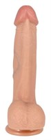 Телесный реалистичный фаллоимитатор REAL с трусиками для страпона - 23 см. - фото 1339910