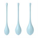 Набор из 3 голубых вагинальных шариков Yoni Power 2 - фото 1340509