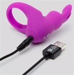 Фиолетовое эрекционное виброкольцо Happy Rabbit Cock Ring Kit - фото 1350074