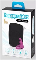 Фиолетовое эрекционное виброкольцо Happy Rabbit Cock Ring Kit - фото 1350075