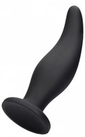 Черная анальная пробка Curve Butt Plug - 11,4 см. - фото 1370003