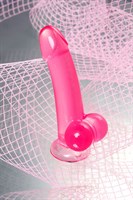 Розовый реалистичный фаллоимитатор Fush - 18 см. - фото 1340842