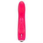 Розовый вибратор-кролик Rechargeable Mini Rabbit Vibrator - 15,2 см. - фото 1341495