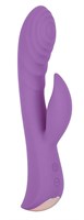 Фиолетовый вибромассажер-кролик 5  Silicone Ripple Passion - 19,1 см. - фото 474046