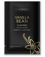 Лубрикант на водной основе с ароматом ванильных бобов Wicked Aqua Vanilla Bean - 3 мл. - фото 1341988