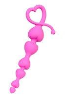 Розовая анальная цепочка Eromantica - 18,5 см. - фото 337597