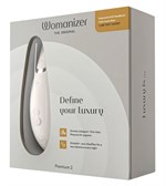 Светло-серый клиторальный стимулятор Womanizer Premium 2 - фото 1342361