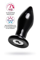 Черная стеклянная вибровтулка - 10,5 см. 202646
