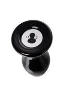 Черная стеклянная вибровтулка - 10,5 см. 202646