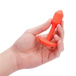 Оранжевая вибропробка для ношения B-vibe Snug Plug 1 - 10 см. - фото 1370417