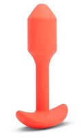 Оранжевая вибропробка для ношения B-vibe Snug Plug 1 - 10 см. - фото 1370414