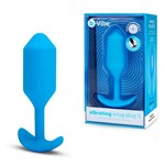 Голубая вибропробка для ношения B-vibe Snug Plug 3 - 12,4 см. 202863 - фото 30350