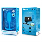 Голубая вибропробка для ношения B-vibe Snug Plug 3 - 12,4 см. 202863 - фото 30354