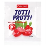 Гель-смазка Tutti-frutti со вкусом барбариса - 4 гр. - фото 342059