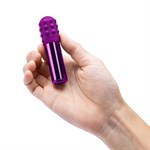Фиолетовая вибропулька Le Wand Bullet с 2 нежными насадками - фото 1343083