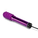Фиолетовый жезловый вибратор Le Wand Grand Bullet с двумя нежными насадками - фото 1370442