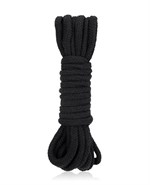 Черная хлопковая веревка для бондажа - 5 м. - фото 1349025