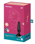 Черная анальная пробка с вибрацией Satisfyer Plug-ilicious 2 - 14 см. 203197 - фото 65275