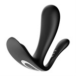 Черный анально-вагинальный вибромассажер Top Secret+ - фото 437894