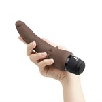 Коричневый анальный вибратор 7  Slim Anal Realistic Vibrator - 20 см. 203389 - фото 30415